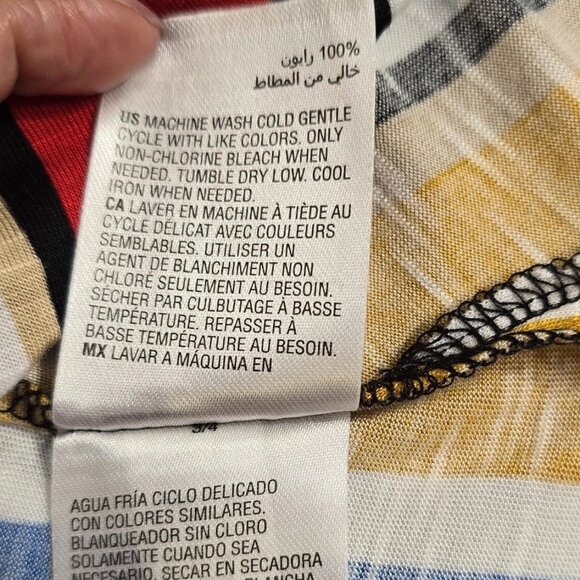 INC International Concepts Womens PLUS Striped Smocked-Waist Maxi Dress 1X - Picture 9 of 11